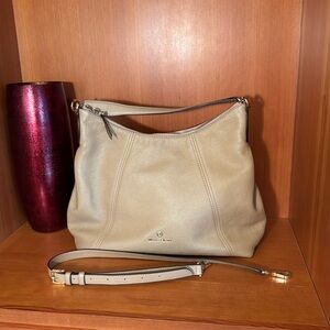 Michael Kors Brooke! Cream/tan with gold hardware.  Excellent condition.